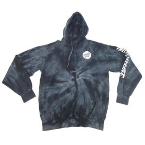Santa Cruz Skateboards Tie Dye Pullover Hoodie Medium  Blue Black